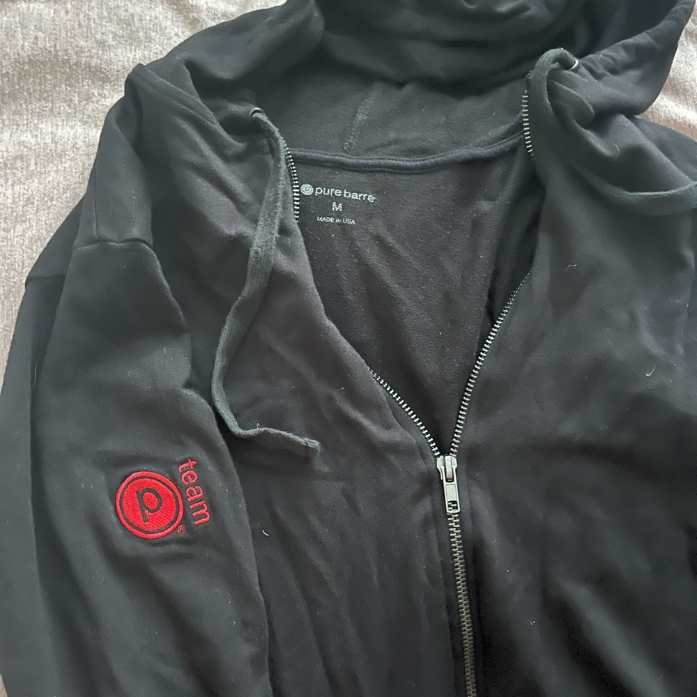 Pure Barre Team Black Zip Up Hoodie
